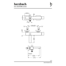 Herzbach NEO CASTELL Wannenbatterie Aufputz Chrom