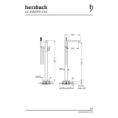 Herzbach NEO CASTELL Wanneneinlaufsäule Chrom