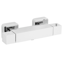 Herzbach LIVING Thermostat-Brausebatterie Aufputz eckig Chrom
