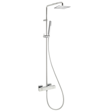 Herzbach LIVING SPA Duschsäule RB 200mm eckig Stabhandbrause Chrom
