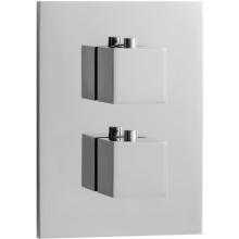 Herzbach LIVING Thermostat-Farbset 3 Verbraucher eckig eckig Chrom