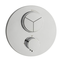 Herzbach LIVING PUSH Thermostat-Farbset 3 Verbraucher rund rund Chrom