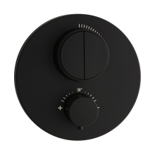 Herzbach LIVING PUSH Thermostat-Farbset 2 Verbraucher rund rund Schwarz matt