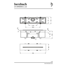 Herzbach LIVING SPA Schwall-Wandauslauf XL Unterputz Schwarz matt