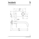 Herzbach NANO Waschtisch-Unterputzbatterie 240mm