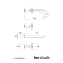 Herzbach STILO Waschtisch-Brückenbatterie Farbset...