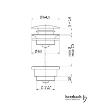Herzbach DESIGN iX Ablaufventil 11/4" Edelstahl