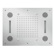 Herzbach LIVING SPA LED Deckeneinbau-Brause 630x480mm Regen/Spray/Sound poliert