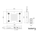 Herzbach LIVING SPA LED Deckeneinbau-Brause 630x480mm...