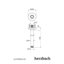 Herzbach LIVING SPA Deckenarm 500mm rund Chrom