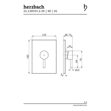 Herzbach DESIGN iX PVD Brausebatterie Farbset Copper Steel