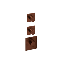 Herzbach LOGIC XL 2 TA-Farbset 3 Blenden eckig 3 Griffe rund Copper Steel