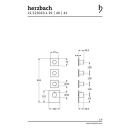 Herzbach LOGIC XL 3 TA-Farbset 4 Blenden eckig 4 Griffe...