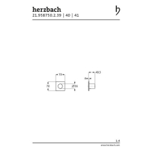 Herzbach LOGIC XL Vario Ab-/Umstellventil Farbset Blende eckig Griff rund Copper Steel