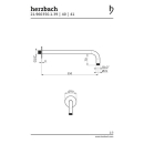 Herzbach LIVING SPA Wandarm 350mm 70 rund gewinkelt...