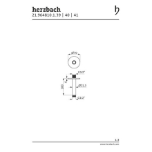 Herzbach LIVING SPA Deckenarm 100mm 70 rund Copper Steel