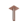 Herzbach LIVING SPA Deckenarm 100mm 70 eckig Copper Steel