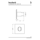 Herzbach LIVING SPA Konuswandhalter 70 eckig Copper Steel