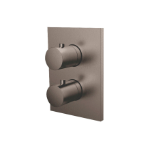 Herzbach LIVING Thermostat-Farbset 1 Verbraucher eckig rund Black Steel