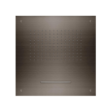 Herzbach LIVING SPA Deckeneinbau-Regenbrause 500x500mm Regen/Schwall Black Steel