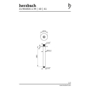 Herzbach LIVING SPA Deckenarm 200mm 70 rund Black Steel