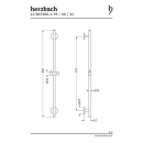 Herzbach LIVING SPA Wandstange 70 rund 900mm Black Steel