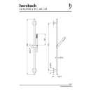 Herzbach LIVING SPA Wandstangenset 70 rund 900mm...