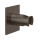 Herzbach LIVING SPA Konuswandhalter 70 eckig Black Steel