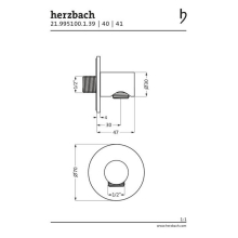 Herzbach LIVING SPA Anschlussbogen 70 rund Black Steel