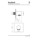 Herzbach LIVING SPA Anschlussbogen 70 eckig Black Steel