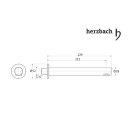 Herzbach DESIGN iX PVD Wandauslauf 210mm rund gerade...