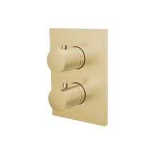 Herzbach LIVING Thermostat-Farbset 1 Verbraucher eckig rund Brass Steel