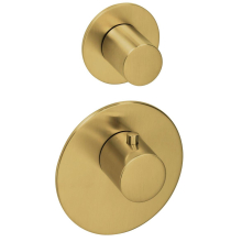 Herzbach LOGIC XL 1 / 1+ Thermostat-Farbset 2 Blenden/Griffe rund Brass Steel