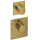 Herzbach LOGIC XL 1 / 1+ TA-Farbset 2 Blenden eckig 2 Griffe rund Brass Steel