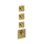 Herzbach LOGIC XL 3 TA-Farbset 4 Blenden eckig 4 Griffe rund Brass Steel