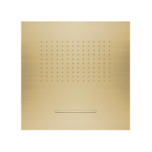 Herzbach LIVING SPA Deckeneinbau-Regenbrause 500x500mm Regen/Schwall Brass Steel