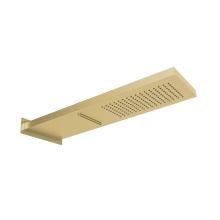 Herzbach LIVING SPA Wand-Regenbrause 537x165mm Regen/Schwall Brass Steel