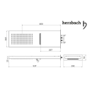 Herzbach LIVING SPA Wand-Regenbrause 537x165mm...