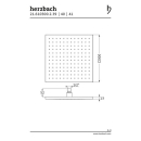 Herzbach DESIGN IX PVD Regenbrause square 300*300 mm Brass