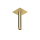 Herzbach LIVING SPA Deckenarm 100mm 70 eckig Brass Steel