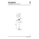 Herzbach LIVING SPA Deckenarm 200mm 70 eckig Brass Steel