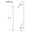 Herzbach LIVING Badetuchhalter 600mm Black Steel
