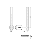 Herzbach LIVING Reservepapierrollenhalter Brass Steel