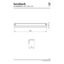 Herzbach LIVING Handtuchhalter 450mm Brass Steel