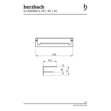Herzbach LIVING Wandablage 300mm Brass Steel