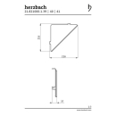 Herzbach LIVING Eckablage 216mm Brass Steel