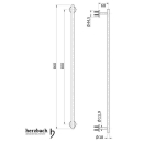 Herzbach LIVING Badetuchhalter 800mm Schwarz matt