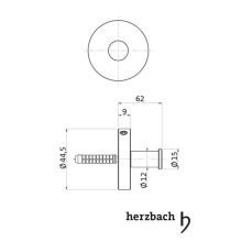 Herzbach LIVING Handtuchhaken 62mm Schwarz matt