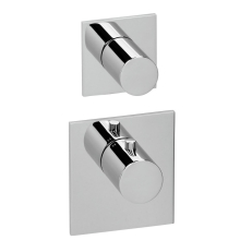 Herzbach LOGIC XL 1 / 1+ Thermostat-Farbset 2 Blenden eckig 2 Griffe rund Chrom