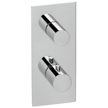 Herzbach LOGIC XL 1 / 1+ Thermostat-Farbset 1 Blende eckig 2 Griffe rund Chrom